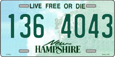 NH license plate 1364043