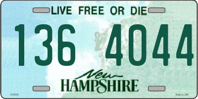 NH license plate 1364044