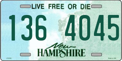NH license plate 1364045