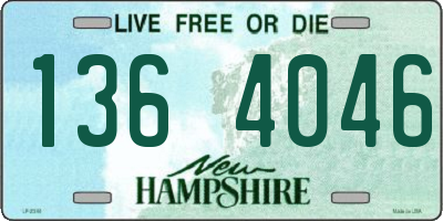 NH license plate 1364046