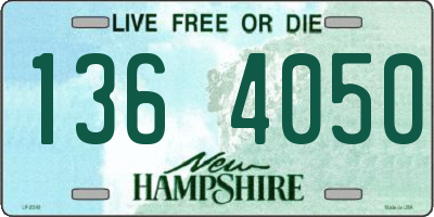 NH license plate 1364050
