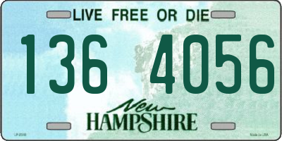 NH license plate 1364056