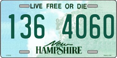 NH license plate 1364060