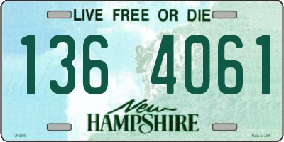 NH license plate 1364061