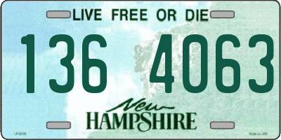 NH license plate 1364063