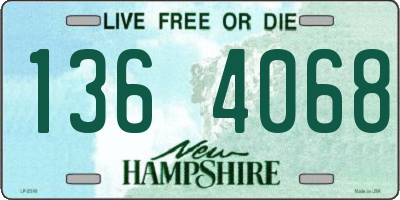 NH license plate 1364068