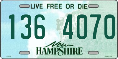 NH license plate 1364070