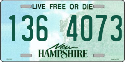 NH license plate 1364073