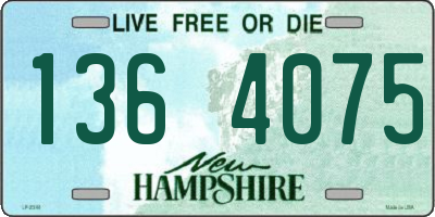 NH license plate 1364075