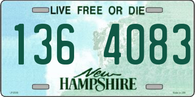 NH license plate 1364083