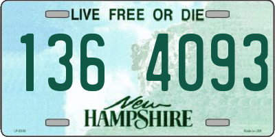 NH license plate 1364093