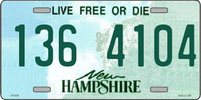NH license plate 1364104