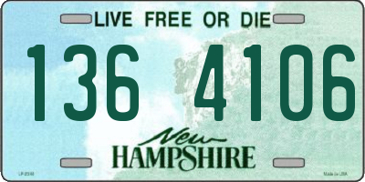 NH license plate 1364106