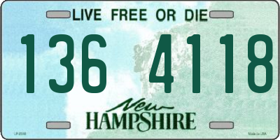 NH license plate 1364118