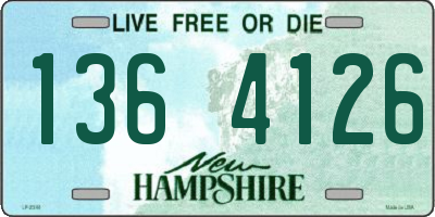 NH license plate 1364126