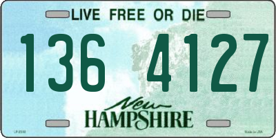 NH license plate 1364127