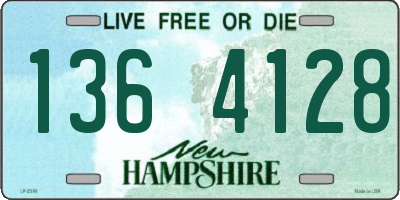 NH license plate 1364128