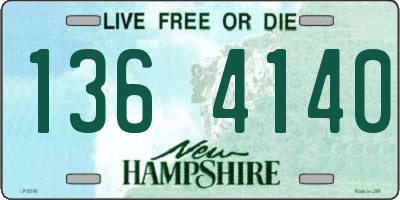 NH license plate 1364140
