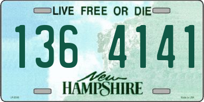 NH license plate 1364141