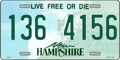 NH license plate 1364156