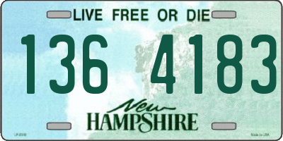 NH license plate 1364183