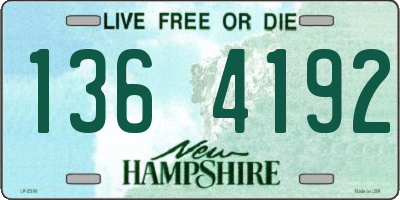 NH license plate 1364192