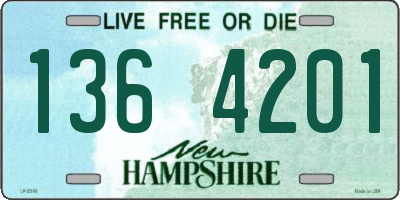 NH license plate 1364201