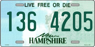 NH license plate 1364205