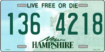 NH license plate 1364218