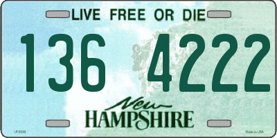 NH license plate 1364222