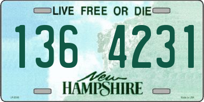 NH license plate 1364231