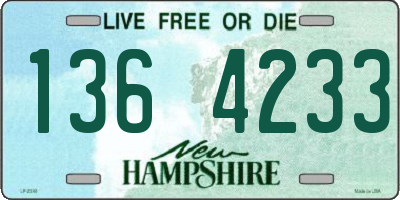 NH license plate 1364233