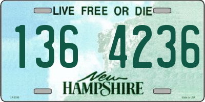 NH license plate 1364236