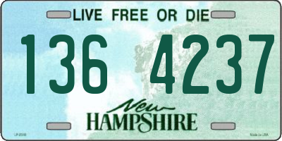 NH license plate 1364237