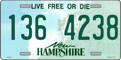 NH license plate 1364238