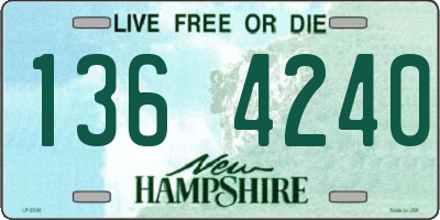 NH license plate 1364240
