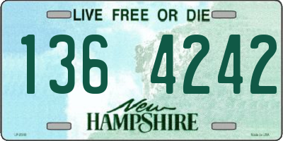 NH license plate 1364242