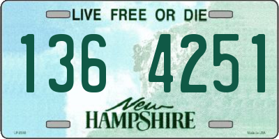 NH license plate 1364251