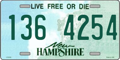 NH license plate 1364254