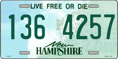 NH license plate 1364257