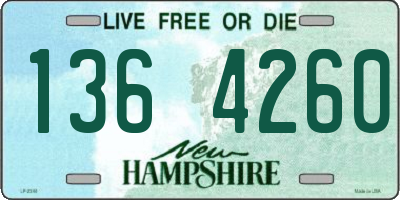 NH license plate 1364260
