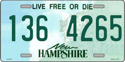 NH license plate 1364265