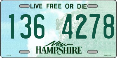 NH license plate 1364278