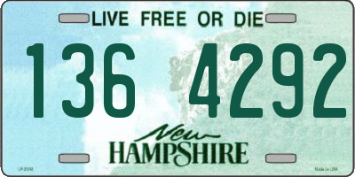 NH license plate 1364292