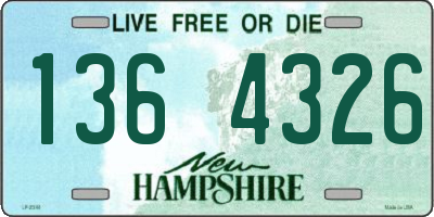 NH license plate 1364326