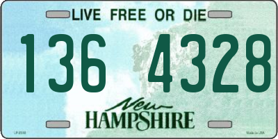 NH license plate 1364328