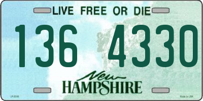 NH license plate 1364330