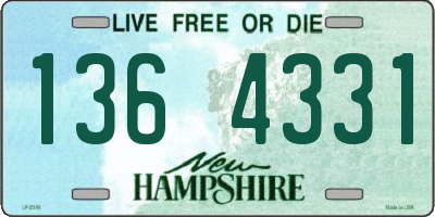 NH license plate 1364331