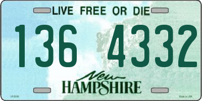 NH license plate 1364332