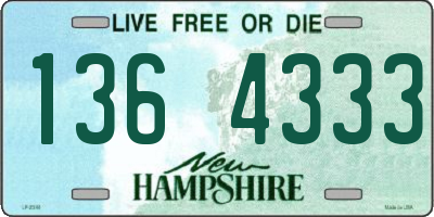 NH license plate 1364333